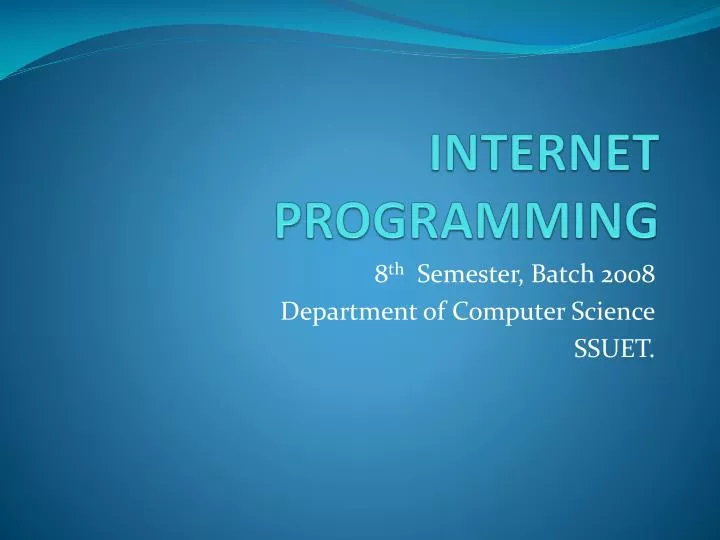internet programming