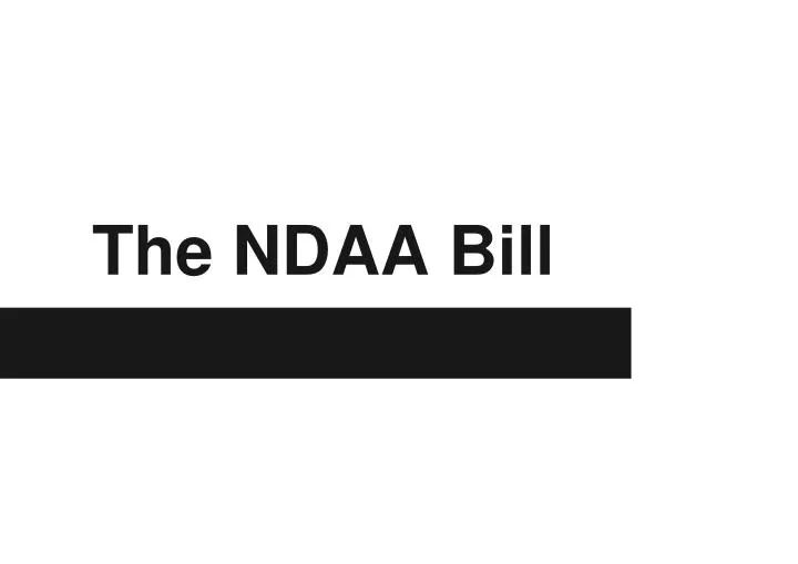 the ndaa bill