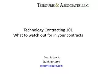 Technology Contracting 101 What to watch out for in your contracts