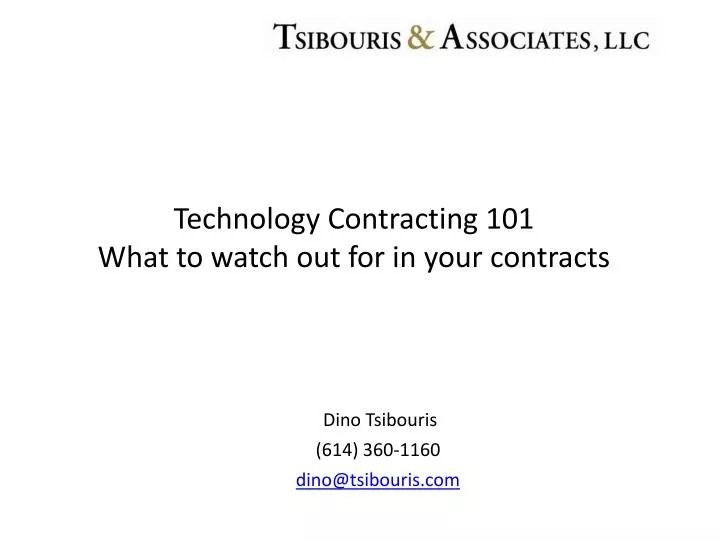 technology contracting 101 what to watch out for in your contracts