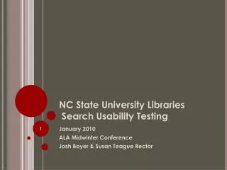 nc state university libraries search usability testing