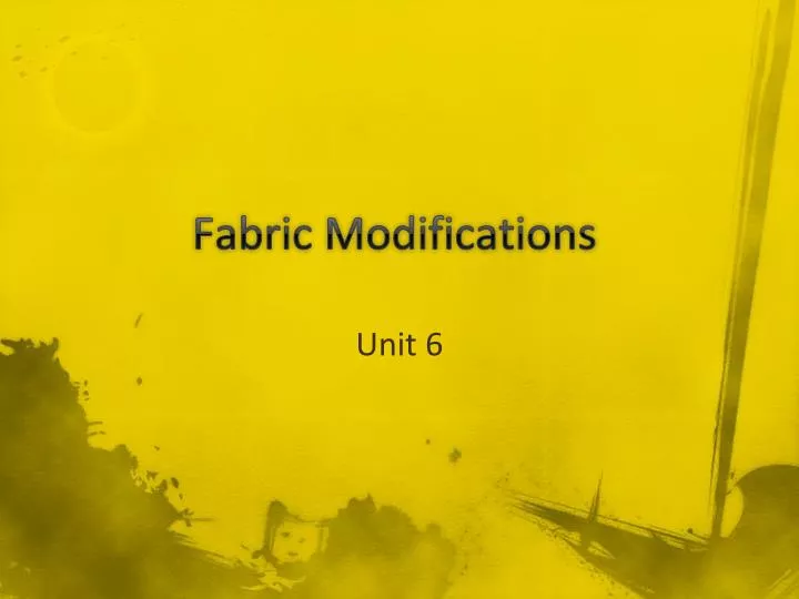 fabric modifications