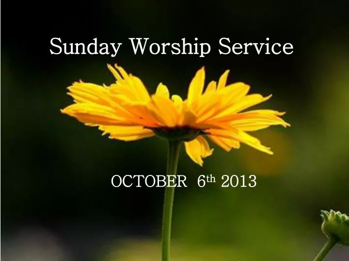 sunday worship service