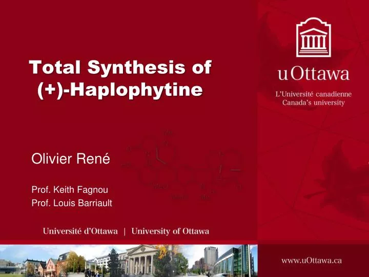 total synthesis of haplophytine