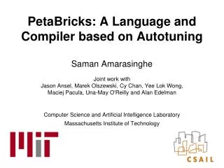 PetaBricks: A Language and Compiler based on Autotuning