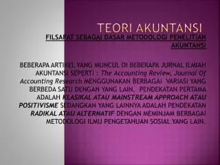 teori akuntansi