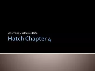 Hatch Chapter 4