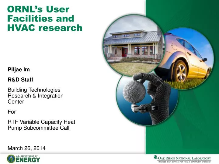 ornl s user facilities and hvac research