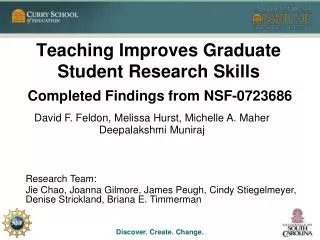 Teaching Improves Graduate Student Research Skills
