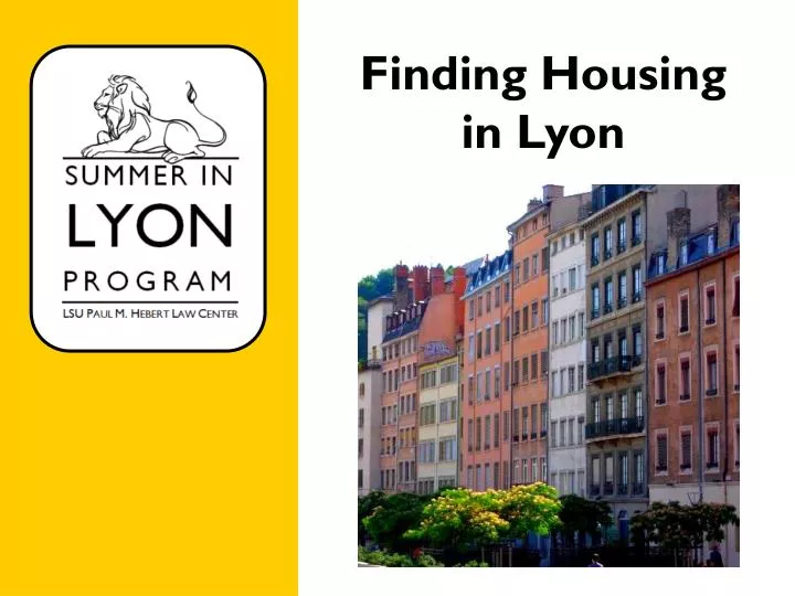 finding housing in lyon