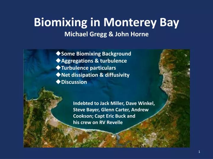 biomixing in monterey bay michael gregg john horne