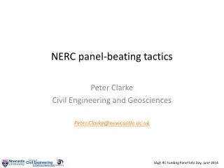 NERC panel-beating tactics