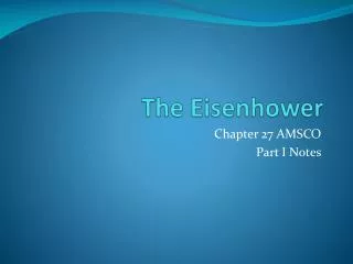 The Eisenhower