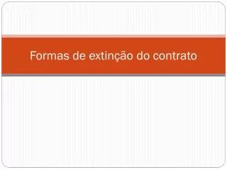 formas de extin o do contrato