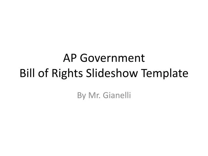 ap government bill of rights slideshow template