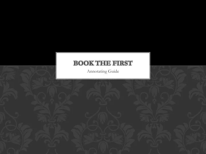 book the first