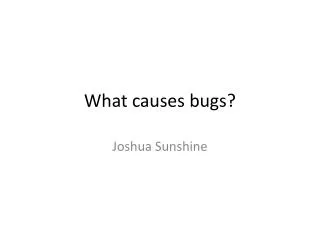What causes bugs?