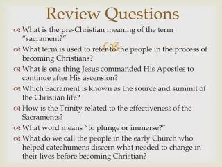 review questions