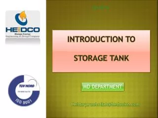 introduction to storage tank