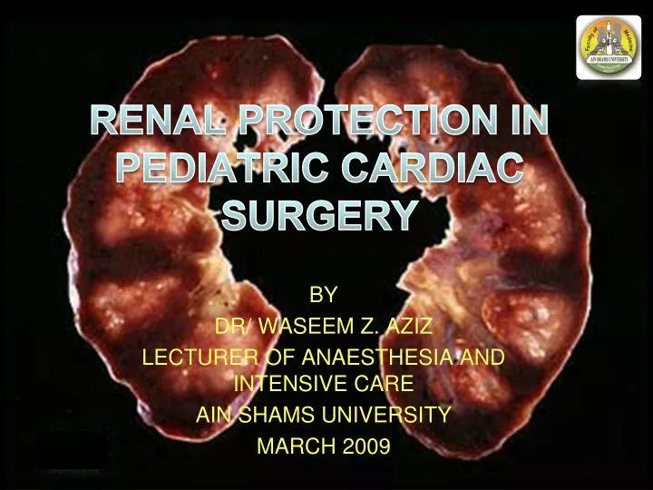 renal protection in pediatric cardiac surgery