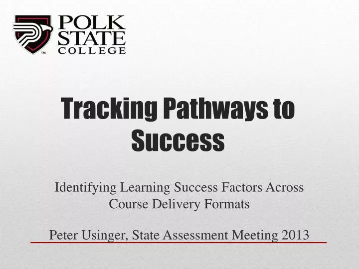 tracking pathways to success
