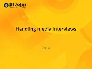 Handling media interviews