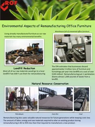 Environmental Aspects of Remanufacturing Office Furniture