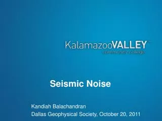 Seismic Noise