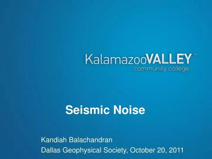 seismic noise