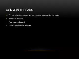 Common threads