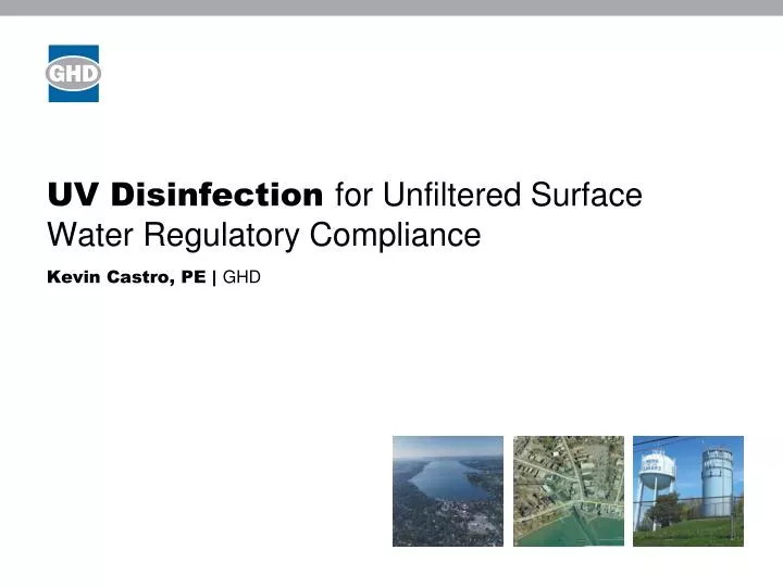 uv disinfection for unfiltered surface water regulatory compliance