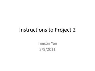 Instructions to Project 2