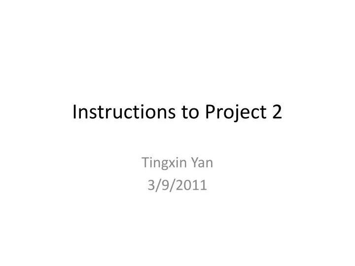 instructions to project 2