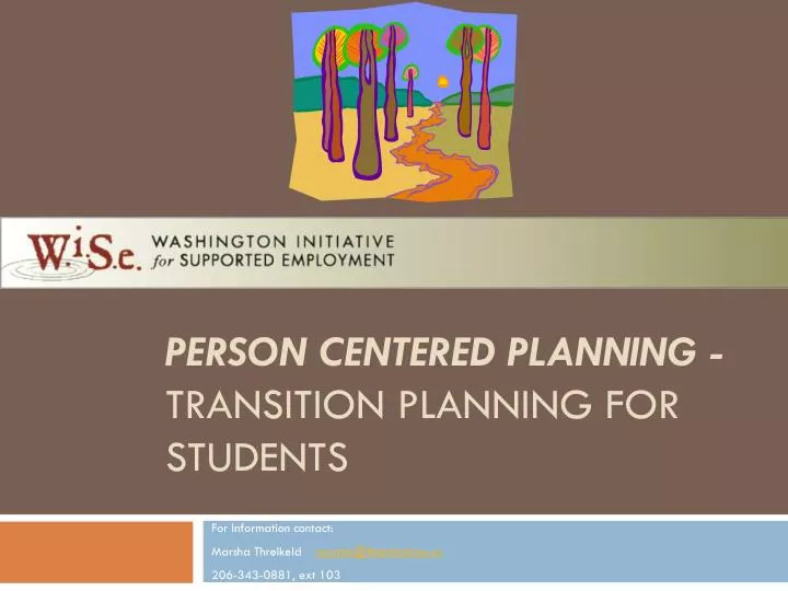 person centered planning transition planning for students