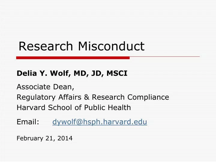 research misconduct