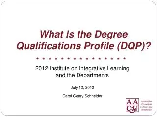 What is the Degree Qualifications Profile (DQP)?