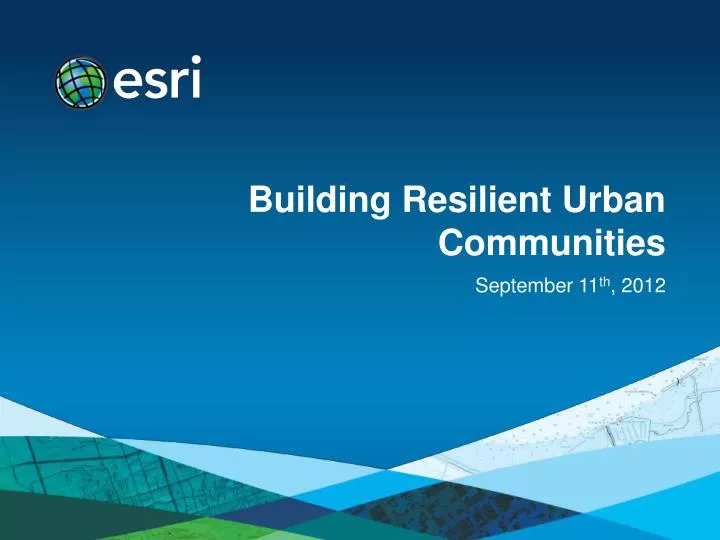 building resilient urban communities