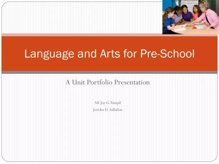 language and arts for pre school