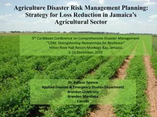 5 th Caribbean Conference on Comprehensive Disaster Management