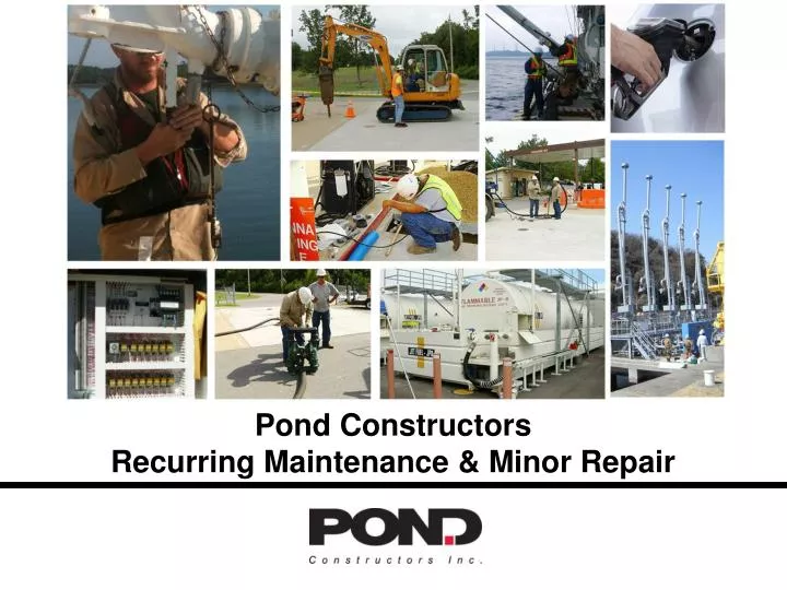 pond constructors recurring maintenance minor repair