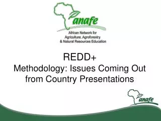REDD+ Methodology: Issues Coming Out from Country Presentations