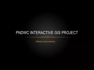 PNDWC Interactive GIS Project