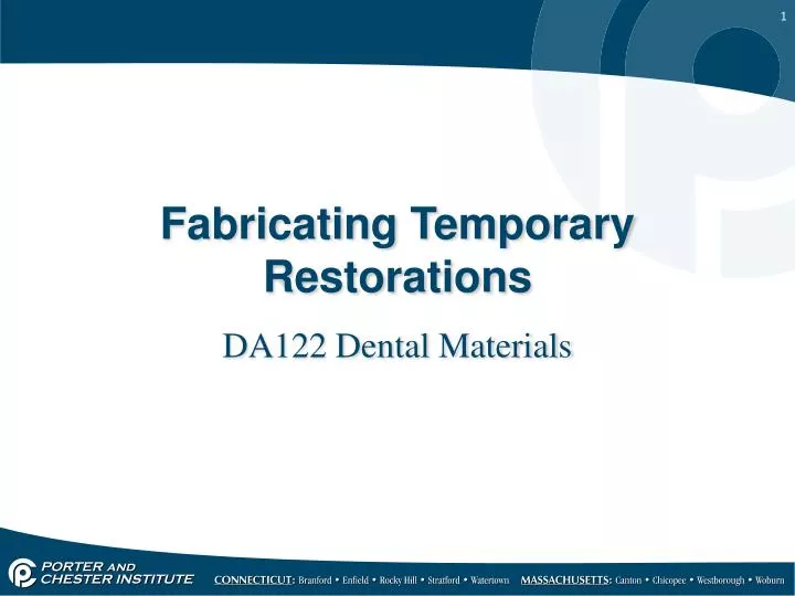 fabricating temporary restorations