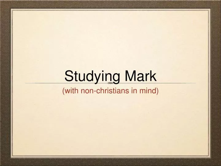 studying mark