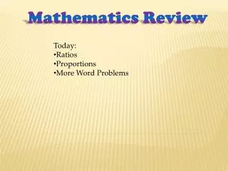 Mathematics Review