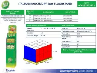 ITALIAN/RANCH/DRY 48ct FLOORSTAND