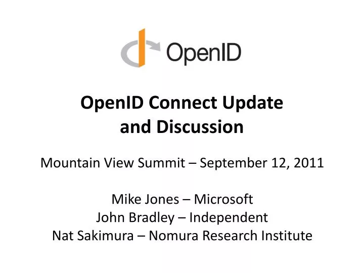 openid connect update and discussion