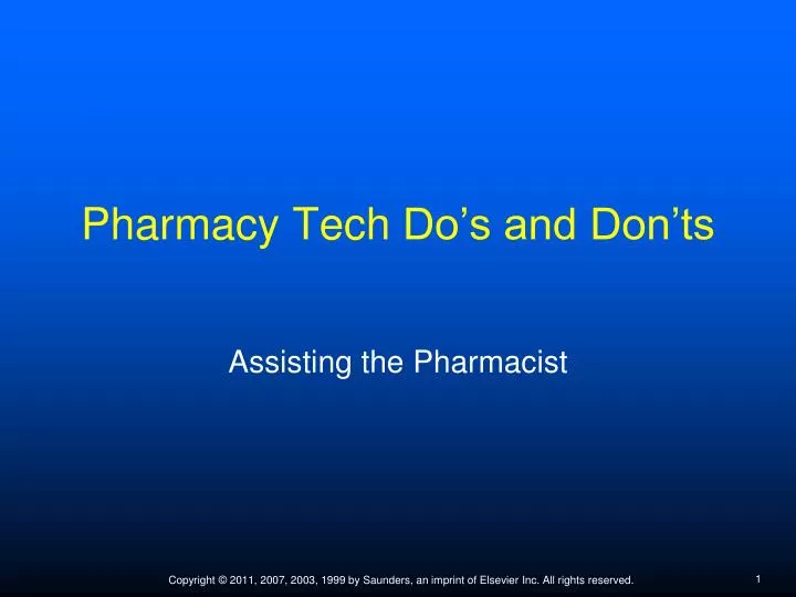pharmacy tech do s and don ts