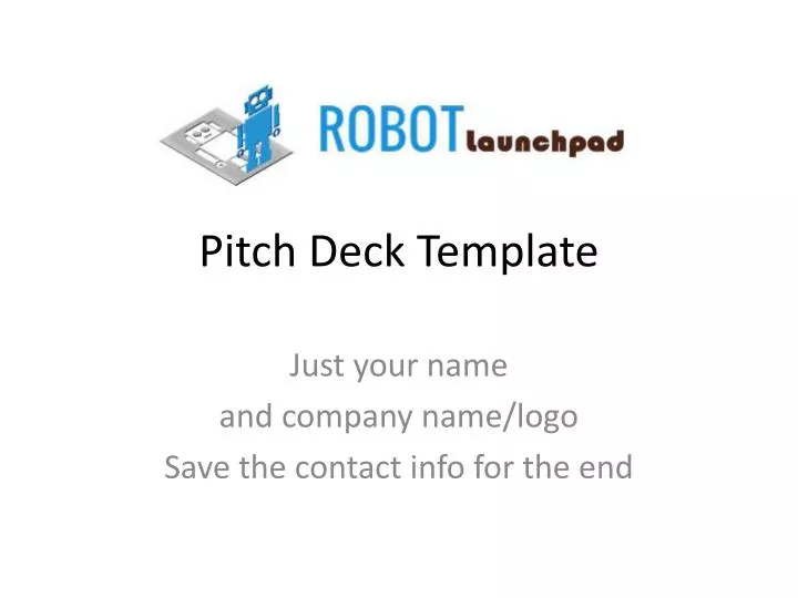 pitch deck template