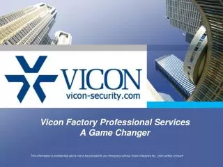 Vicon Factory Professional Services A Game Changer